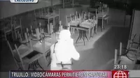 Exclusivo: cámara de seguridad grabó a sujeto robando en restaurante de Trujillo