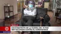 Excombatiente de la guerra de 1941 contra Ecuador pide ser vacunado contra la COVID-19