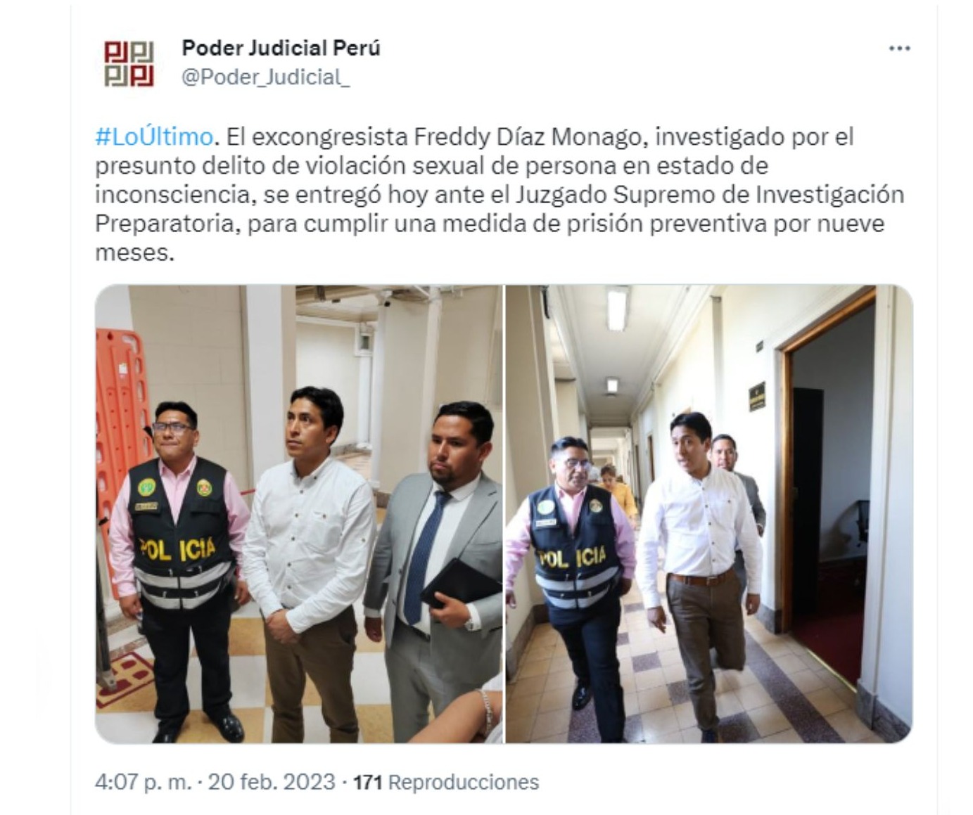 Publicación del Poder Judicial / Twitter