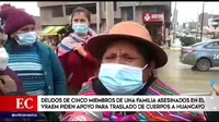Huancayo: Familiares de víctimas del atentado en el Vraem exigieron justicia y ayuda para traslado de restos