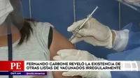 Fernando Carbone reveló la existencia de otras listas de vacunados irregularmente