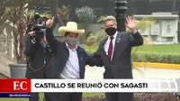 Pedro Castillo y Francisco Sagasti se reunieron en Palacio de Gobierno