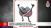 Las frases y memes que dejó el debate presidencial en Arequipa