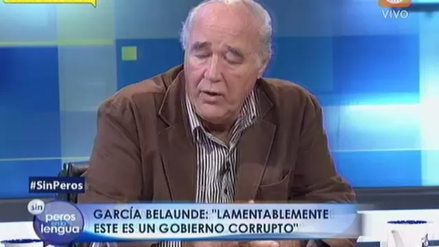 García Belaúnde:“Lamentablemente este es un Gobierno corrupto”