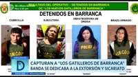 Los gatilleros de Barranca: Capturan a banda que se dedicaba a la extorsión y sicariato