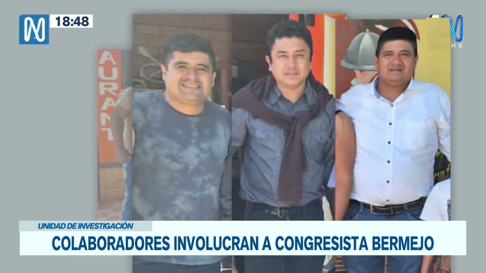 El congresista Guillermo Bermejo junto a Yul Valdivia y el hermano de este - Foto: Canal N