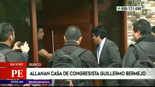 Guillermo Bermejo: Policía y Fiscalía allana vivienda y oficina del congresista