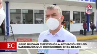 Julio Guzmán cuestionó la actuación de los candidatos que participaron en el debate