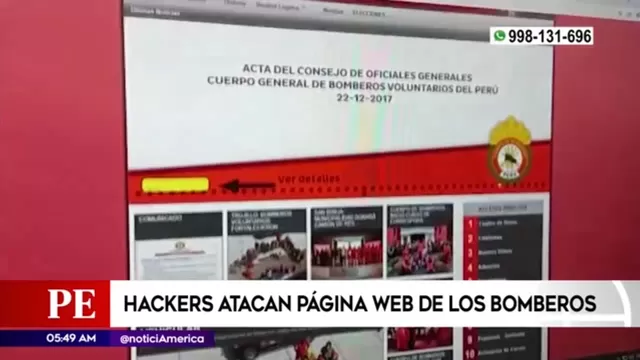 Hackers atacaron página web de los bomberos