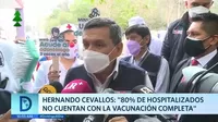 Hernando Cevallos: "80 % de hospitalizados no cuentan con la vacunación completa"