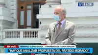 Hernando Guerra García: "Hay que analizar propuesta del Partido Morado"