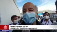 Hernando de Soto admitió que se vacunó contra el coronavirus en EE.UU.