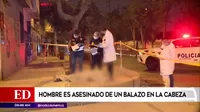 Hombre fue asesinado de un disparo en la cabeza en San Juan de Miraflores
