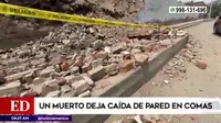 Un hombre murió luego de caída de pared en Comas