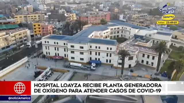 Hospital Loayza recibe planta generadora de oxígeno medicinal para casos de COVID-19