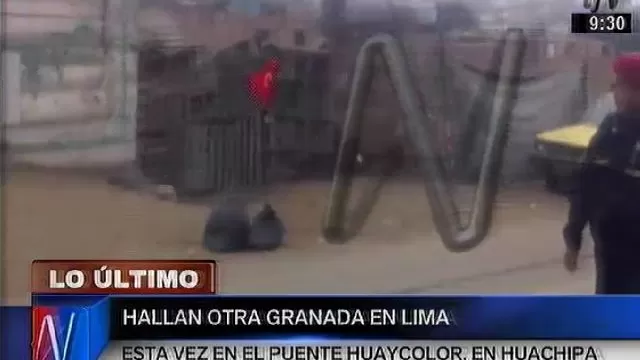 Huachipa: hallan otra granada de guerra, esta vez en el Puente Huaycoloro 
