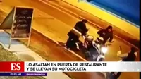 Huachipa: ladrones esperaron que encienda su motocicleta para robarle