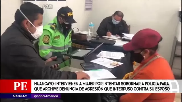 Huancayo: Intervienen a mujer por intentar sobornar a un efectivo policial