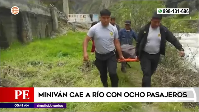 Huancayo: Miniván cae a río con ocho pasajeros