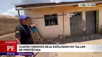 Huánuco: Cuatro heridos tras explosión en taller de pirotécnica