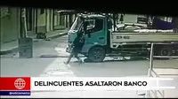 Huánuco: Delincuentes asaltaron banco