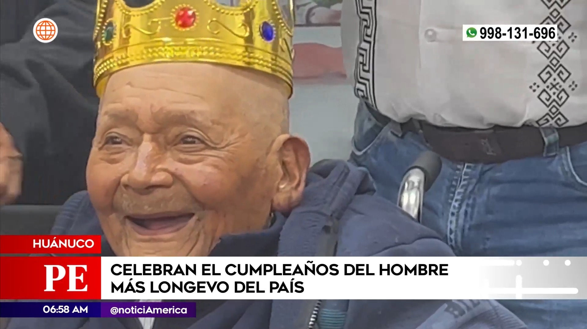 Hombre más longevo del Perú cumplió años. Foto: América Noticias
