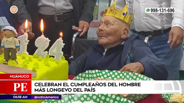 Huánuco: Hombre más longevo del Perú cumplió 124 años