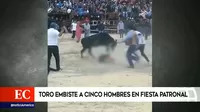 Huaraz: Cinco personas heridas tras embestida de toro en fiesta patronal