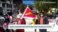 Huaraz: Deniegan autorización para mitin de Pedro Castillo por riesgo de contagio de COVID-19