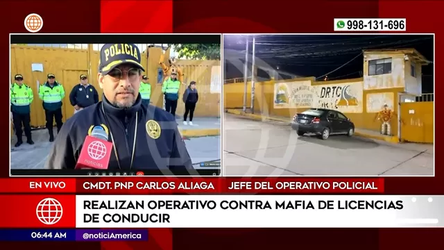 Huaraz: Policía realiza operativo contra mafia de licencias de conducir