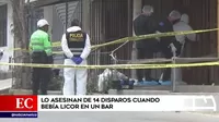Huaycán: Asesinan a hombre de 14 disparos cuando bebía licor en un bar