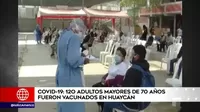 COVID-19: Adultos mayores de 70 años fueron vacunados en Huaycán