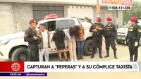 Huaycán: Policía capturó a peperas y a un taxista que era su cómplice