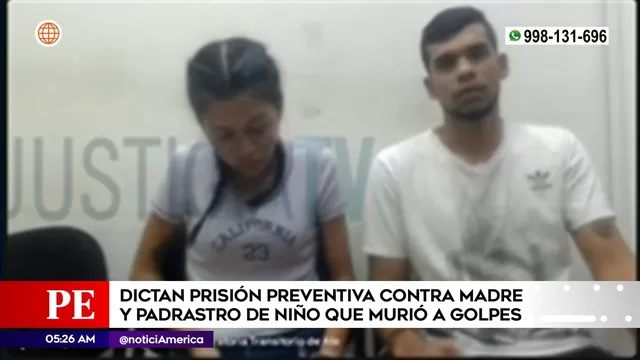 Huaycán: Prisión preventiva contra madre y padrastro de niño que murió a golpes