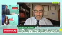 Huerta: "Es chocante que tengamos el máximo número de fallecimientos en la historia de la pandemia"
