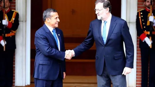 Ollanta Humala y Mariano Rajoy en Madrid, España. Foto: Andina.