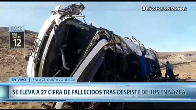 Ica: 27 muertos tras despiste de ómnibus en Nazca 