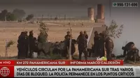 Ica: Continúa resguardo policial tras desbloqueo de la Panamericana Sur
