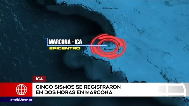 Ica: Cinco sismos se registraron en dos horas en Marcona