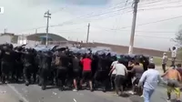 Ica: trece policías heridos durante manifestaciones en la Panamericana Sur