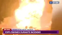 Bomberos: Incendio en San Juan de Lurigancho fue confinado