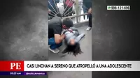 Independencia: Casi linchan a sereno que atropelló a una adolescente
