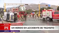 Independencia: Choque entre furgoneta y auto dejó un herido