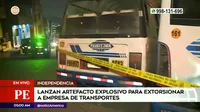 Independencia: Extorsionadores atacaron con explosivo a empresa de transportes