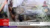 Independencia: Un hombre murió tras caer un auto sobre una vivienda