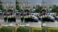 Patrullero y minivan se chocaron cerca a la Estación Independencia del Metropolitano