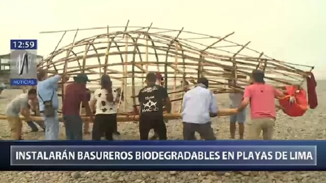 Playas de Lima contarán con innovadores basureros biodegradables 