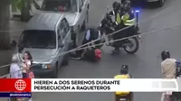 Intensa persecución en Chorrillos dejó a dos serenos heridos 