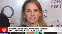 Luciana León respondió interrogatorio por caso Los Intocables Ediles