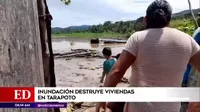 Inundación destruye viviendas en Tarapoto